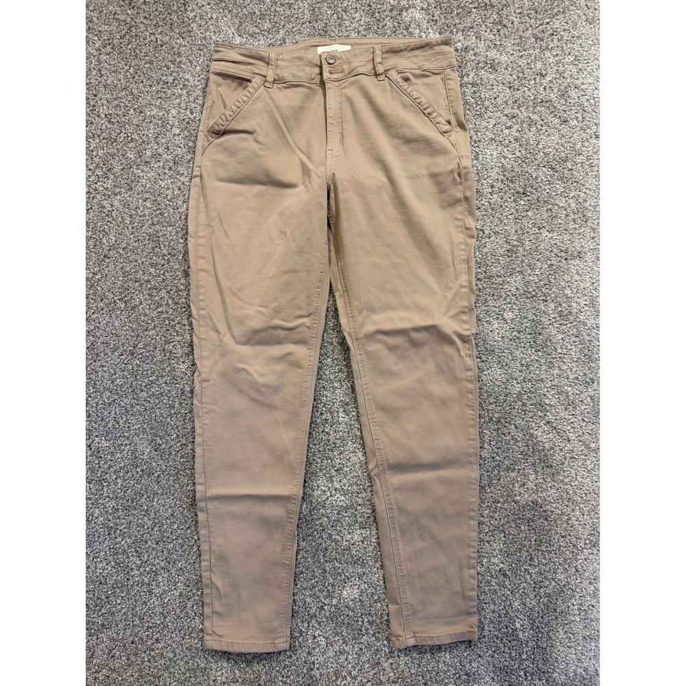 BKE Pants Womens 32 Tan BKE115R Slim Fit Stretch Twill Khaki Trousers